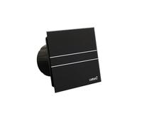 Cata | Extractor baño | Modelo E-100 GT BK | Extractor de baño Serie Timer | Extractores de aire | Extractor de baño silencioso | Color Cristal negro | Temporizador Eléctrico
