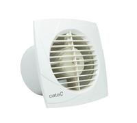 Cata Extractor de Baño B-10 PLUS 14x14cm, Exraplano, Pared/techo Protector Térmico, 41dB, Caudal 98m3/h, 15W, Diámetro Salida 100mm, 2500 rpm, 0,6kg, Color Blanco