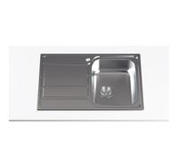 Cata Fregadero CDL-1 EI Sobre Encimera con Cubeta Cuadrada Escurridor Instalación Mueble 45 cm Base con Fondo Absorbente Accesorios Incluidos Acabado Acero Inoxidable