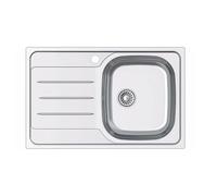 CATA Fregadero CDL-1EI /A Cubeta Cuadrada Escurridor Instalación Mueble 45 CM Base Fondo Absorbente Acero Inoxidable Válvula Canasta Acabado Inx