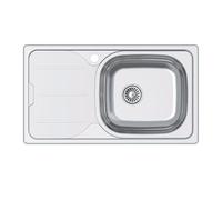 CATA Fregadero CDS-1 EI/A Cubeta Cuadrada Escurridor Instalación Mueble 45 CM Base Fondo Absorbente Acero Inoxidable Válvula Canasta Acabado Inox