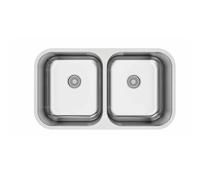 Cata Fregadero Cocina Bajo Encimera 2 Senos CB-2 /B Cuadrado, 79x46 cm, Profundidad 20 cm, Fonoabsorbente, Accesorios Incluidos, Instalación en Mueble de 90 cm, Acero Inoxidable Gris