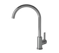 Cata Grifo CMA Monomando Caño Alto Giratorio 360 Curvo Apertura en Frío Aireador Anticalcáreo con Reductor de caudal a 5,7l/min Acabado Cromado