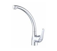 CATA Grifo De Cocina CBA CROMO/E Monomando Caño Alto Giratorio 360º Acero Inoxidable Aireador Anticalcáreo Cartucho Cerámico Apertura En Frío Reductor Caudal 5L Conexión Flexible Acabado Inox