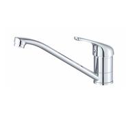CATA Grifo De Cocina CBB CROMO/D Monomando Caño Bajo Giratorio 360º Acero Inoxidable Aireador Anticalcáreo Cartucho Cerámico Reductor Caudal 5L Apertura En Frío Conexión Flexible Acabado Inox