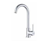 CATA Grifo De Cocina CMA/A Monomando Caño Alto Giratorio 360º Acero Inoxidable Aireador Anticalcáreo Cartucho Cerámico Apertura En Frío Reductor Caudal 5L Conexión Flexible Acabado Inox