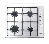 Cata Placa de Gas, Modelo GI 6004 X, Encimera Gas natural, Inyectores de Gas Butano Incluidos, Ancho de 58 cm, Acero Inoxidable