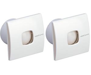 Cata Silentis LN 10 con Frontal Extraible sin Tornillos Protector Térmico Nivel Sonoro Mínimo de 30 db y Caudal Máximo de 90 m³/h Ancho 14 cm Potencia 12W Color Blanco (Paquete de 2)