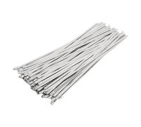 Catada de cable de acero inoxidable de 100x, unión de cable de acero de gestión de cables de metal para devanado de escape, agrupación de cables, cuidado del jardín, valla fija