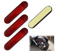 Catadioptrico Rojo, Reflectores para Pegar, Autoadhesivo Reflector, Reflectore de Adhesivo, Rojo reflectore, Reflector Trasero para Remolque Camión Moto Tractor Bicicleta, 96 * 24MM, 4 Piezas