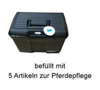 CATAGO Caja de Limpieza Caballos con Accesorios - Negro - Estable Para