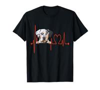 Catahoula Leopard Dog Heartbeat EKG Funny Dogs Dueño Camiseta