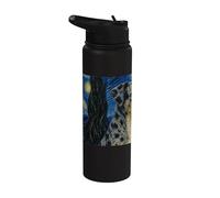 Catahoula Leopard Dog Van Gogh Noche estrellada Stainless Steel Insulated Water Bottle