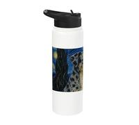 Catahoula Leopard Dog Van Gogh Noche estrellada Stainless Steel Insulated Water Bottle