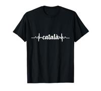 Catala Heartbeat ECG Catalan Speaker Catalonia Spain Camiseta