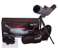 Catalejo Levenhuk Blaze Plus 60 con Ampliación de 15-45x, Apertura de 60 mm, Óptica de Vidrio BK-7 con Revestimiento Múltiple Completo, Trípode de Mesa y Estuche de Almacenaje