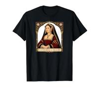 Catalina de Aragón Esposa del Rey Enrique VIII de Inglaterra Camiseta gráfica económica, Hombre, Negro, XL