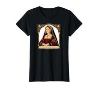 Catalina de Aragón Esposa del Rey Enrique VIII de Inglaterra Camiseta gráfica económica, Mujer, Negro, M