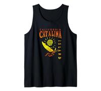 Catalina Island California Sailing Catamaran Retro Ocean Camiseta sin Mangas