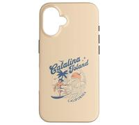 Catalina Island California Surf Retro Vintage Surfer Verano Carcasa para iPhone 16