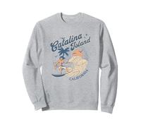 Catalina Island California Surf Retro Vintage Surfer Verano Sudadera