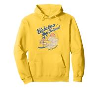 Catalina Island California Surf Retro Vintage Surfer Verano Sudadera con Capucha