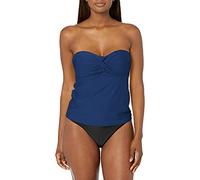 Catalina Traje de baño Tankini Tipo Bandeau con Giro Frontal estándar para Mujer, Marino, Large
