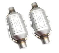 catalizador gases escape Convertidor catalítico universal de acero inoxidable redondo de 2,25 pulgadas, 400 celdas, silenciador de alto flujo, estándar Euro 1, 2 unidades