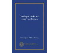 Catalogue of the war poetry collection