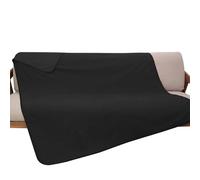 Catalonia Classy Manta impermeable para cama de intimidad, manta de amor impermeable, manta de pareja para adultos, manta impermeable antiincrustante para incontinencia (L 152 x 127 cm, negro/negro)