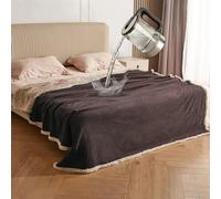 Catalonia Manta Impermeable, Colcha, Cama, sofá, Manta de Peluche, Funda Protectora para sofá, Manta de Vida Repelente al Agua, Manta de Forro Polar Sherpa para Cama, sofá, Marrón/Topo 152 x 127 cm