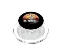 Catamarán Atardecer Gato Amante Playa Mar Vela Barco PopSockets PopGrip para MagSafe
