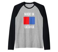 Catania Orgoglio Locale Italia Città Travel Souvenir Camiseta Manga Raglan