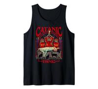 Catanic Panic Satanic Cat Retro Vintage Funny Adult Humor Camiseta sin Mangas