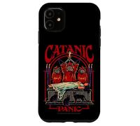 Catanic Panic Satanic Cat Retro Vintage Funny Adult Humor Carcasa para iPhone 11