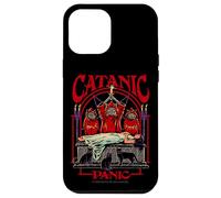 Catanic Panic Satanic Cat Retro Vintage Funny Adult Humor Carcasa para iPhone 12 Pro Max