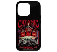 Catanic Panic Satanic Cat Retro Vintage Funny Adult Humor Carcasa para iPhone 13 Pro