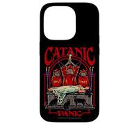 Catanic Panic Satanic Cat Retro Vintage Funny Adult Humor Carcasa para iPhone 14 Pro