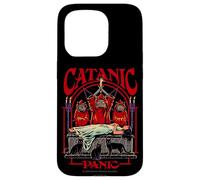Catanic Panic Satanic Cat Retro Vintage Funny Adult Humor Carcasa para iPhone 15 Pro
