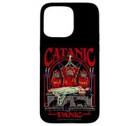Catanic Panic Satanic Cat Retro Vintage Funny Adult Humor Carcasa para iPhone 15 Pro Max