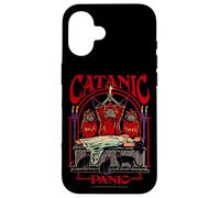 Catanic Panic Satanic Cat Retro Vintage Funny Adult Humor Carcasa para iPhone 16
