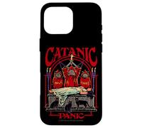 Catanic Panic Satanic Cat Retro Vintage Funny Adult Humor Carcasa para iPhone 16 Pro Max