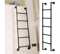 CATANK Escalera de Cama, WallLadder para áticos, Doble, 330 LB, 4.4 pies/1.34 m de Largo, para Camas Plegables, Acabado Negro