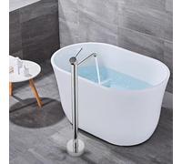 CATANK Free Floor Standing Bath Taps Single Handle Hot and Cold Freestanding Bathroom Tap Bath G1/2 Brass Bathroom Mixers Tap,Chrome