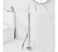 CATANK Freestanding Bath Taps 360° Swivel Hot and Cold Freestanding Bath Tap Brass Chrome