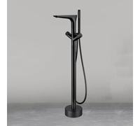 CATANK Freestanding Bath Taps Black with 360 Rotatable Hot and Cold Freestanding Bath Tap Brass