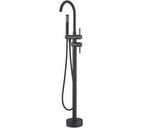 CATANK Freestanding Bath Taps Black with 360 Rotatable Hot and Cold Freestanding Bath Tap Brass