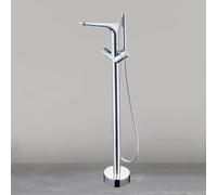 CATANK Freestanding Bath Taps Chrome with 360 Rotatable Hot and Cold Brass Freestanding Bath Tap Mixer Shower Floor Mounted