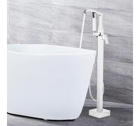 CATANK Freestanding Bath Taps Floor Mounted 360° Rotation Single Lever Bath Filler Tap with Shower Mixer,Chrome Plated