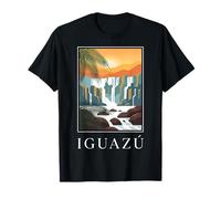 Cataratas del Iguazú Argentina Brasil Vintage Retro Viaje Diseño Camiseta
